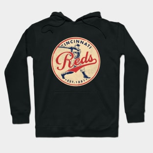 Throwback Cincinnati Reds 1 by Buck Tee Hoodie